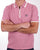 Fila Vintage Tipped Zip Polo Shirt Deep Pink