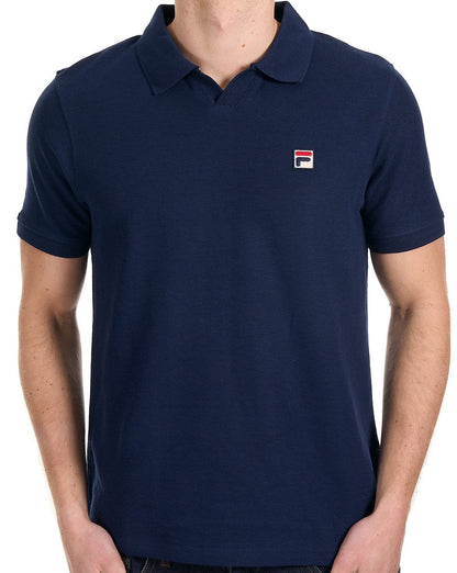 Fila Vintage Tristiano Textured Polo Navy
