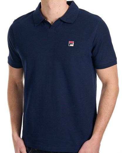 Fila Vintage Tristiano Textured Polo Navy
