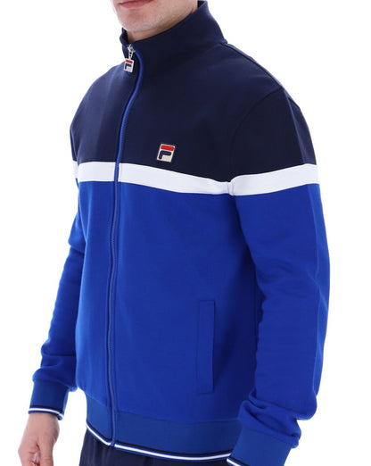 Fila Vintage Umar Track Top Royal Navy White
