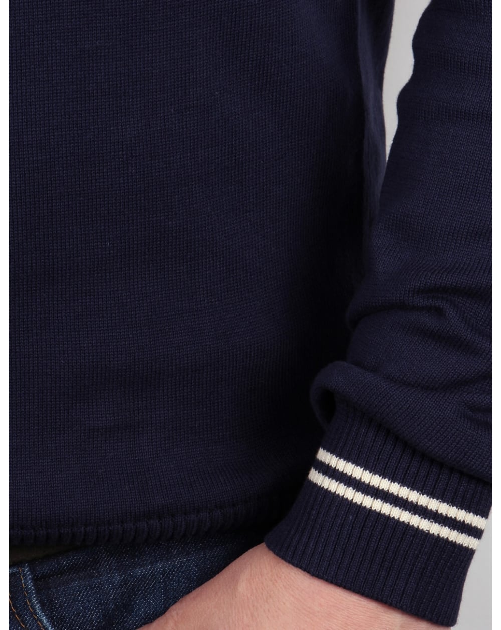 Fila Vintage V Neck Sweater Navy/White