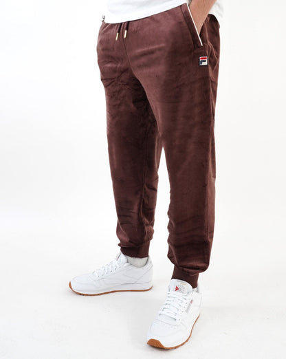 Fila Vintage Velour Track Pants Brown