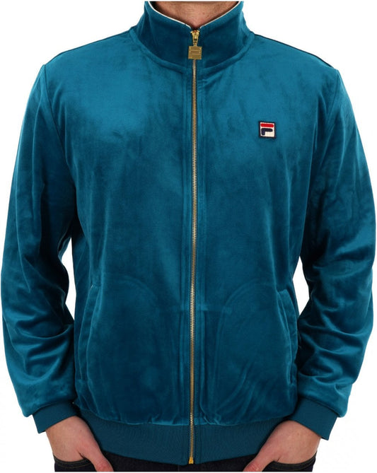 Fila Vintage Fila Vintage Velour Track Top Deep Lagoon