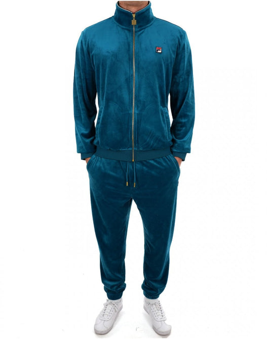 Fila Vintage Fila Vintage Velour Track Top Deep Lagoon