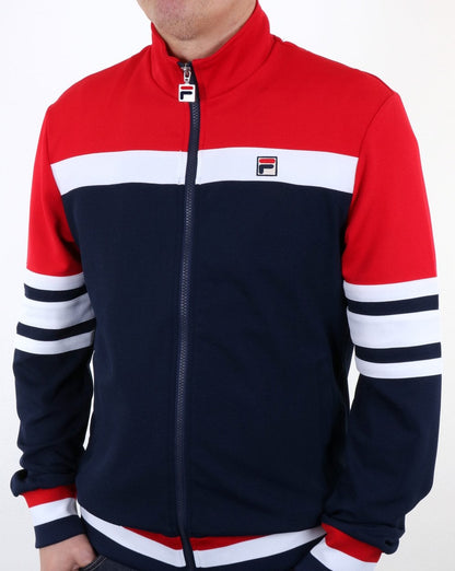 Fila Vintage Vilas Business Track Top Navy White Red