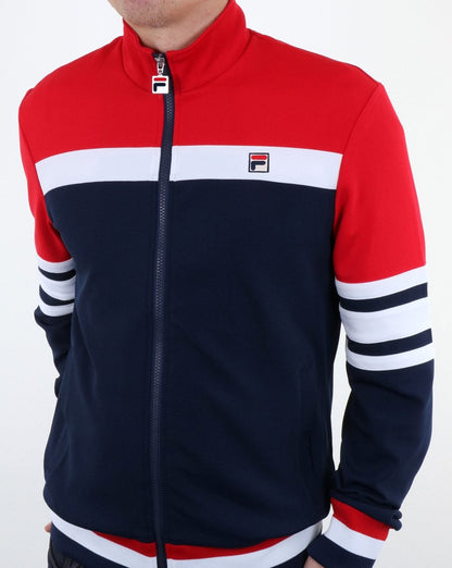 Fila Vintage Vilas Business Track Top Navy White Red