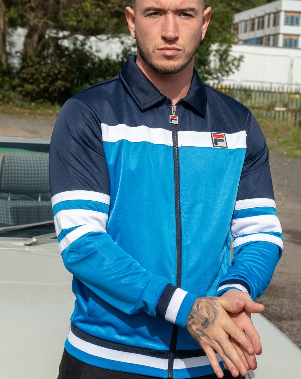 Fila Vintage Vilas Track Top Blue Navy White
