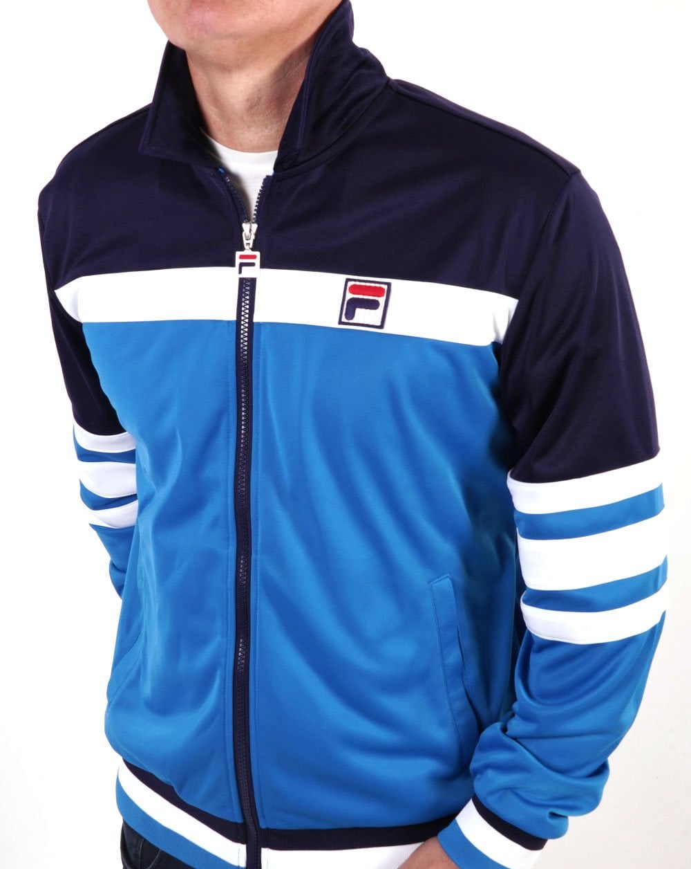Fila Vintage Vilas Track Top Blue Navy White