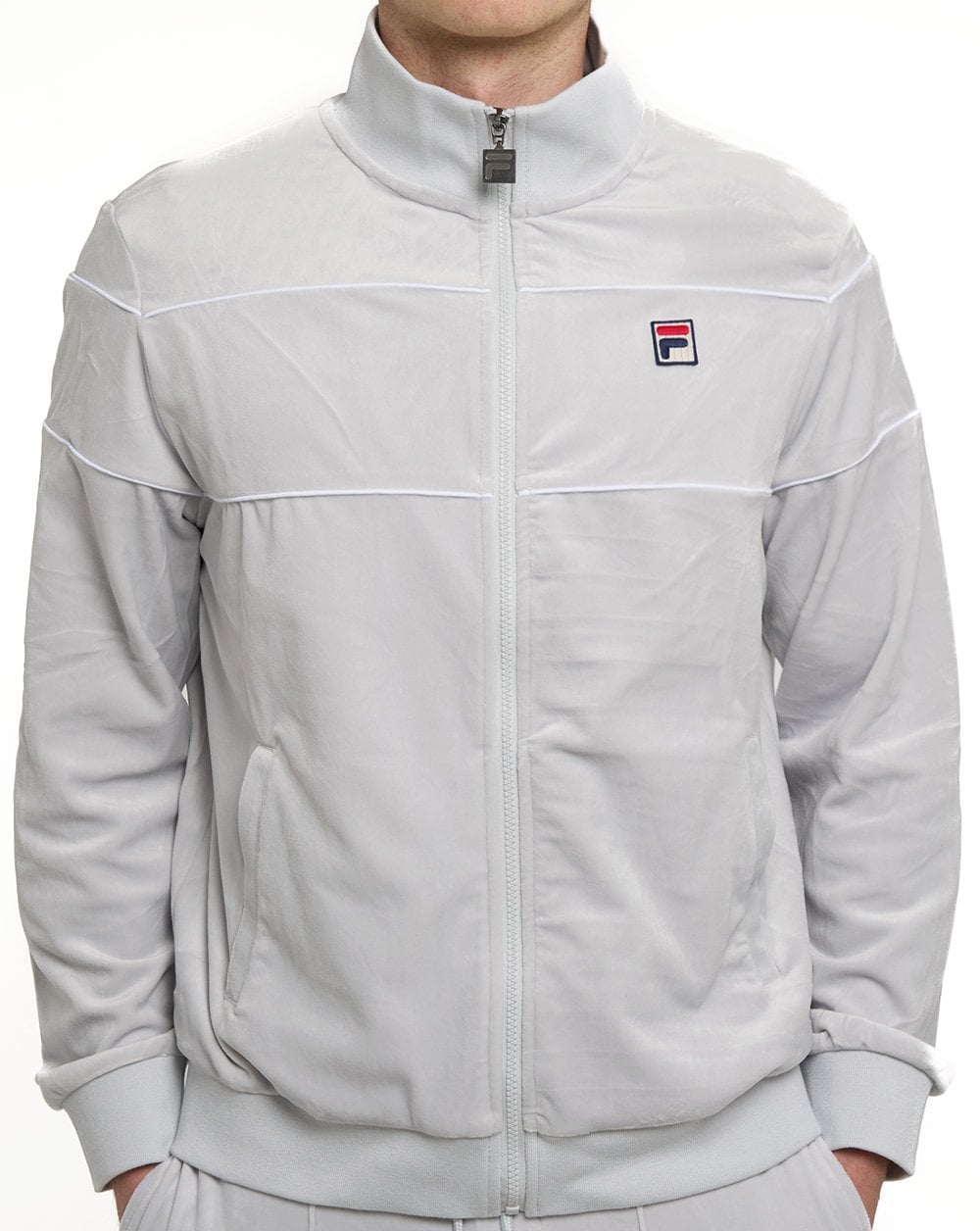 Fila Vintage Vittorio Velour Track Top Dawn Blue