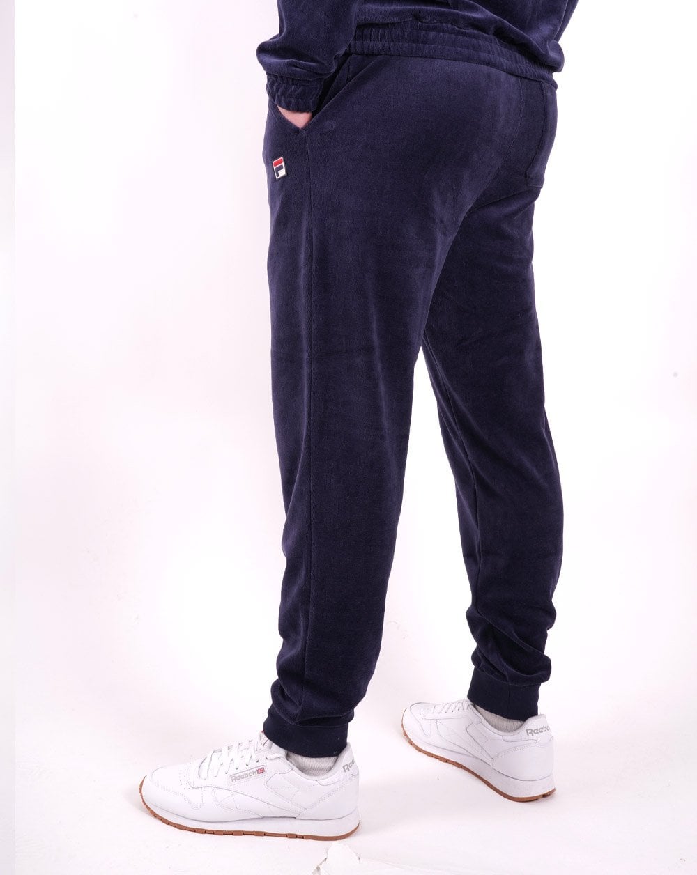 Fila Vintage Yarel Velour Track Pants Navy