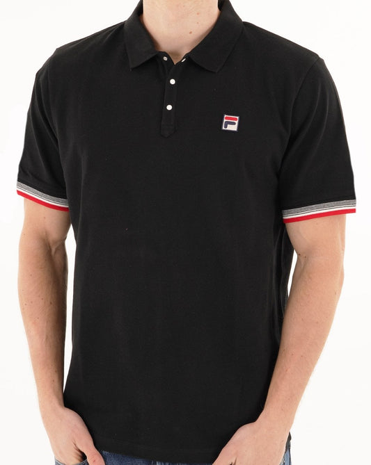 Fila Vintage Fila Vintage Zev Polo Shirt Black