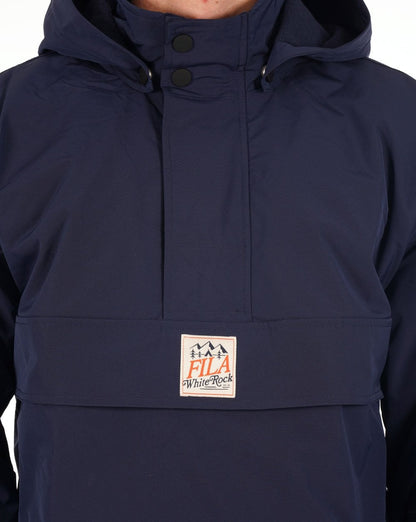 Fila White Rock Overhead Jacket Navy Blue