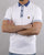 Gabicci Vintage Croxted Knitted Polo Shirt White