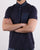 Gabicci Vintage Kemble Woven Print Polo Navy