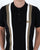 Gabicci Vintage Knitted Polo Black - Dual stripe