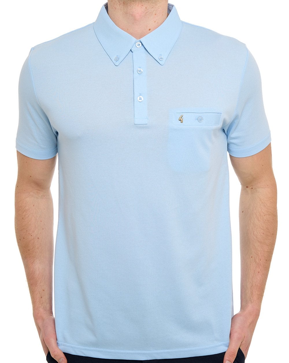 Gabicci Vintage Ladro Polo Shirt Surf Blue