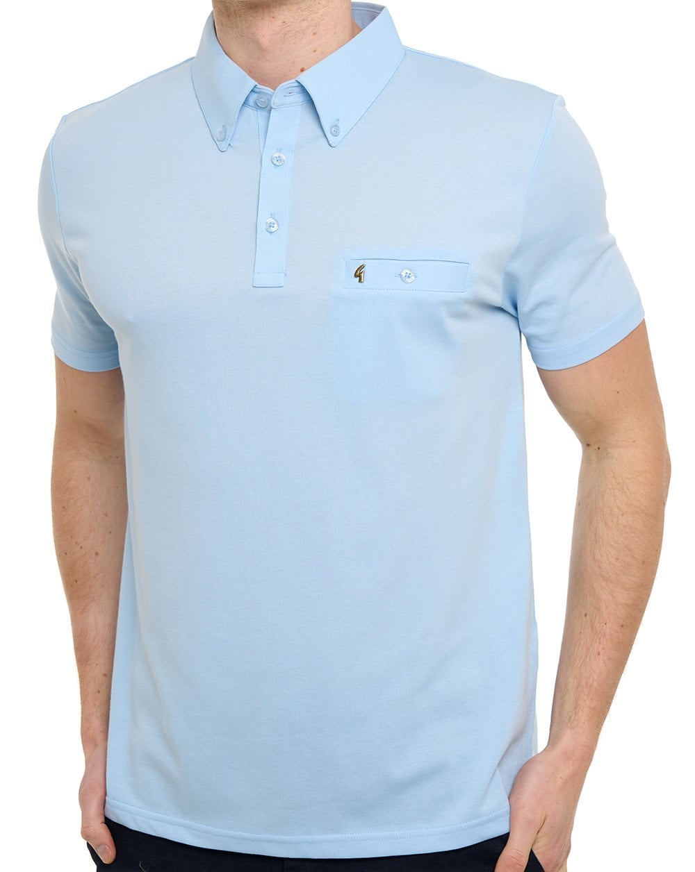 Gabicci Vintage Ladro Polo Shirt Surf Blue