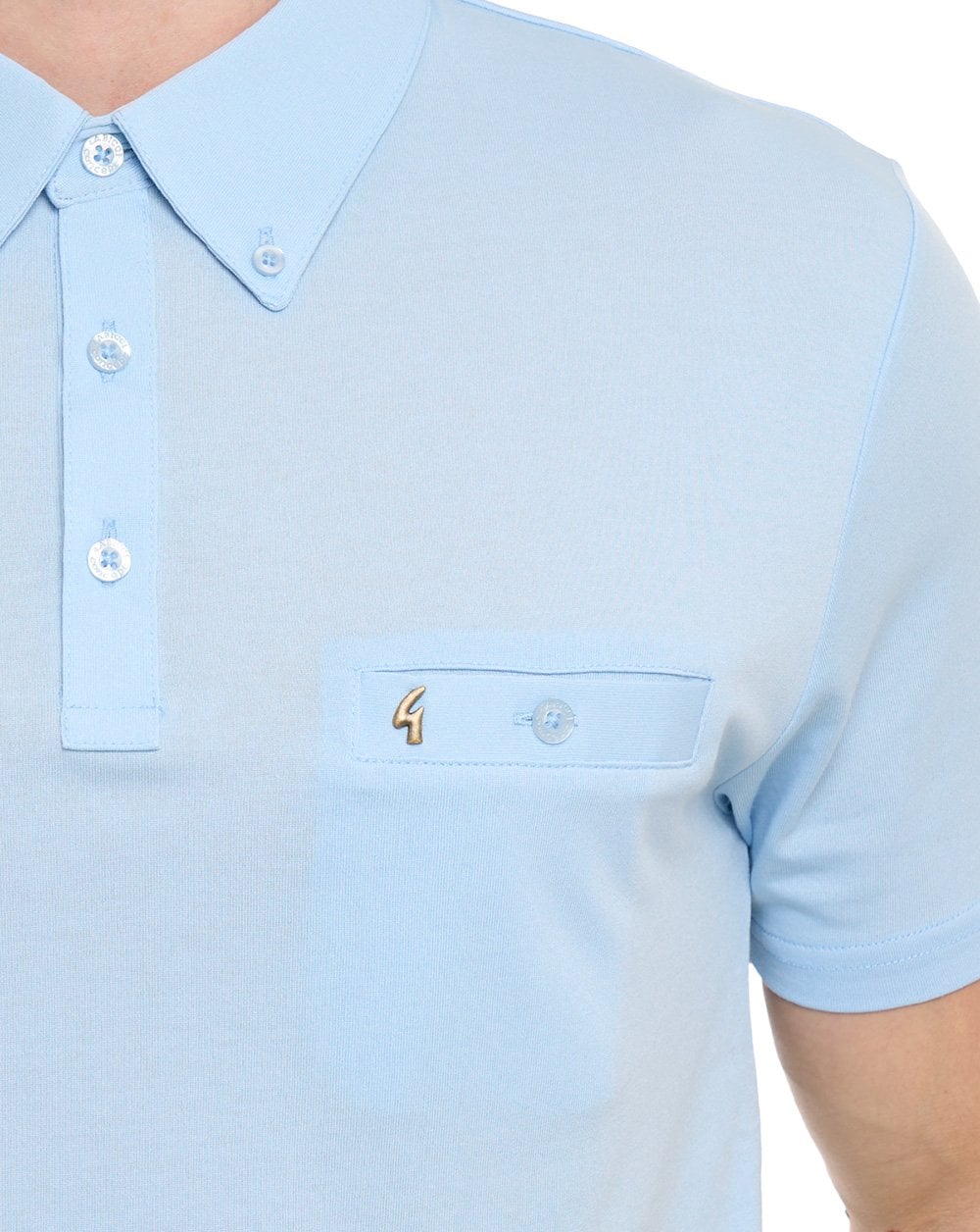 Gabicci Vintage Ladro Polo Shirt Surf Blue
