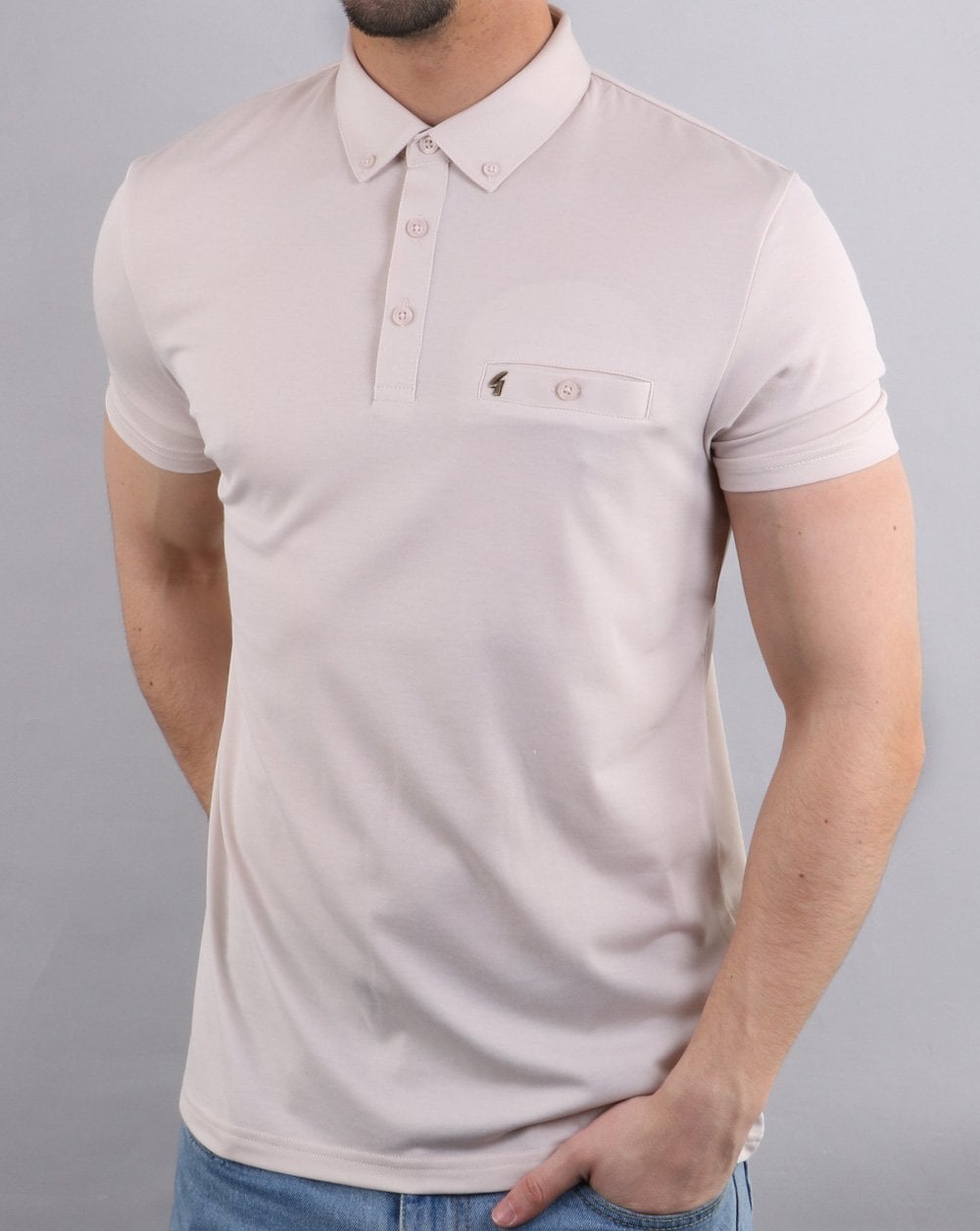 Gabicci Vintage Polo Shirt Oat