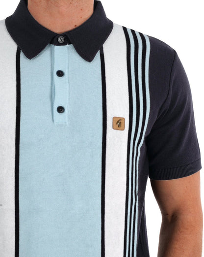 Gabicci Vintage Searle Knitted Polo Navy