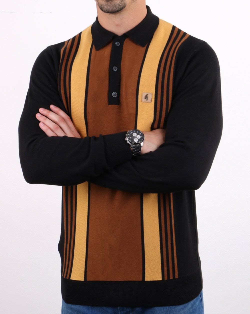 Gabicci Vintage Searle Polo Shirt Black