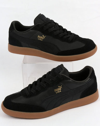 Puma Liga Leather Trainers Black