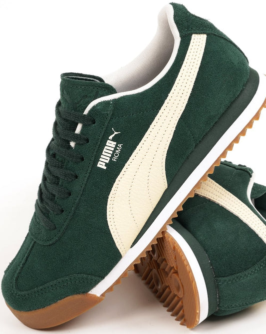Puma Puma Roma Suede Trainers Green White
