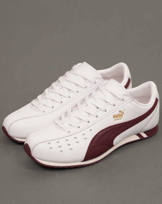 Puma Puma Sprint Trainers White/Burgundy