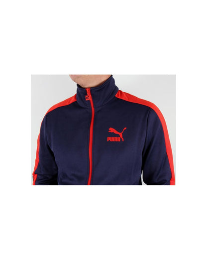 Puma T7 Track Top Navy/red