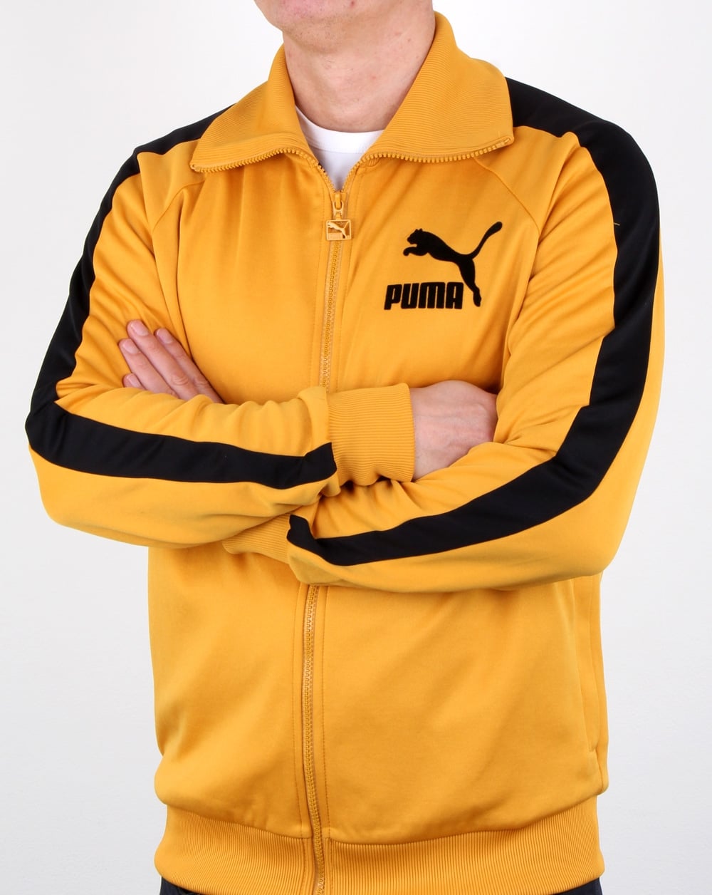 Puma T7 Vintage Track Top Mineral Yellow/black