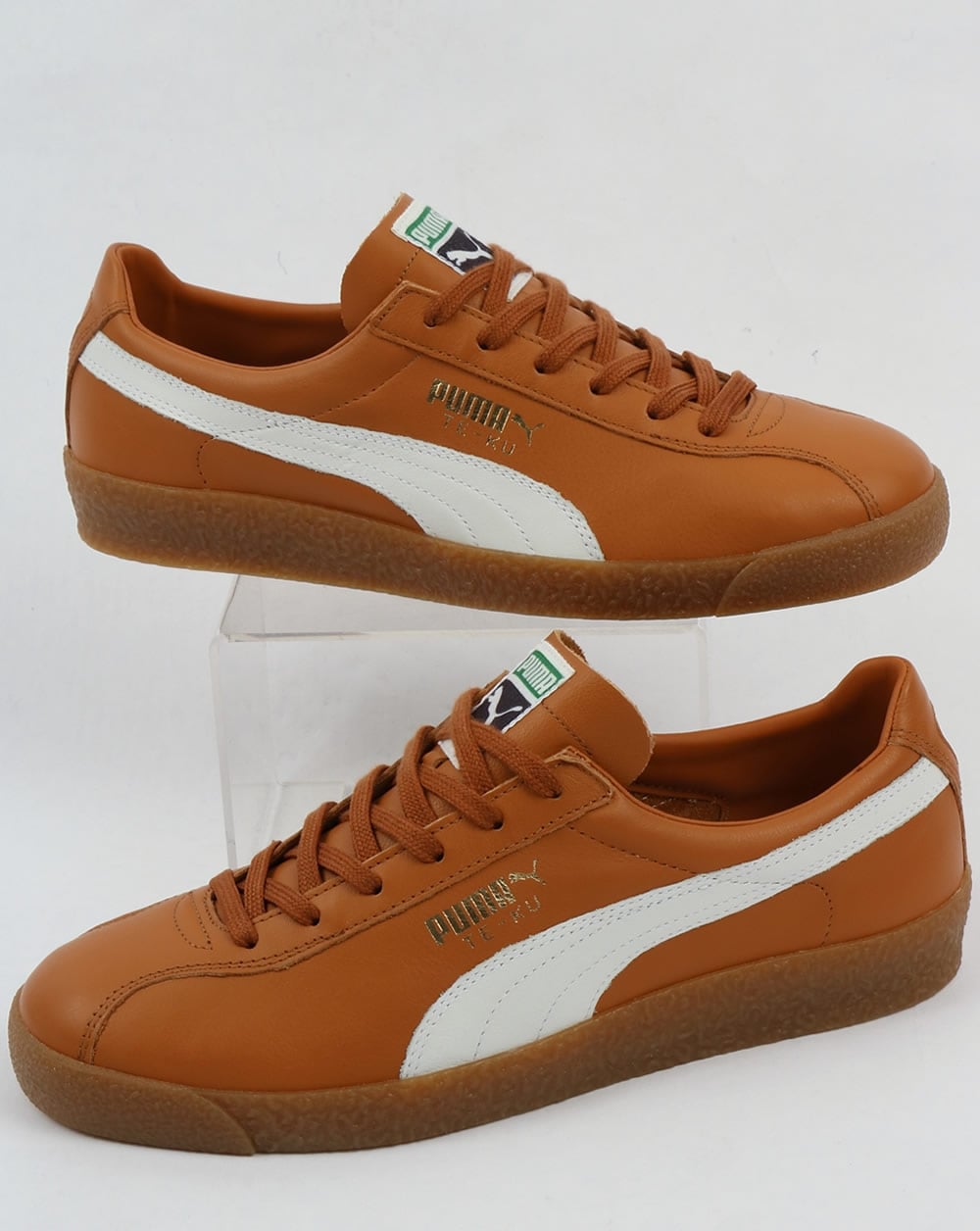 Puma Te-ku Leather og Trainers Sudan Brown/white