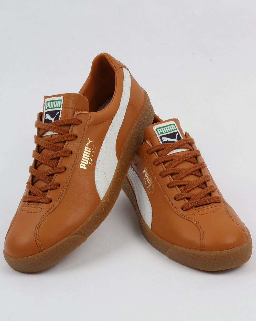 Puma Te-ku Leather og Trainers Sudan Brown/white