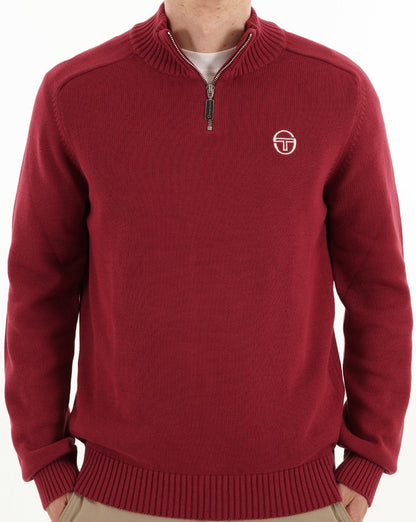 Sergio Tacchini 1/4 Zip knit Burgundy