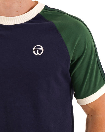 Sergio Tacchini 90s T Shirt Navy Green