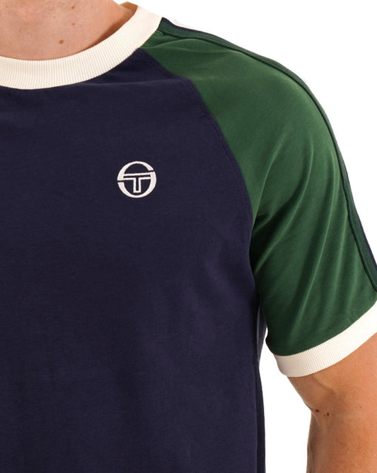 Sergio Tacchini Sergio Tacchini 90s T Shirt Navy Green