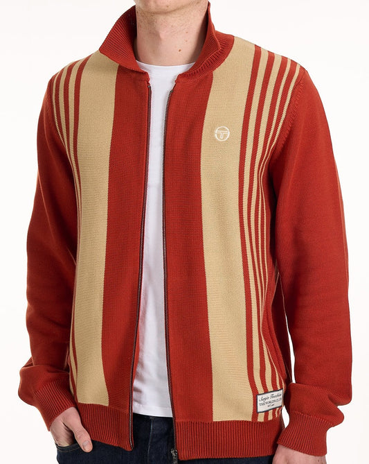 Sergio Tacchini Sergio Tacchini Cipri Zip Cardigan Burnt Orange/Sand