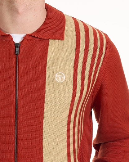 Sergio Tacchini Cipri Zip Cardigan Burnt Orange/Sand