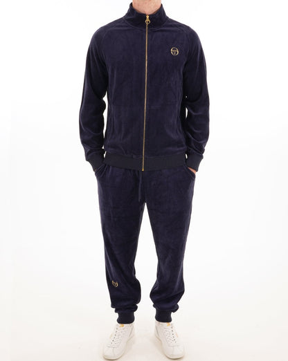 Sergio Tacchini Classic Velour Track Pants Navy Blue