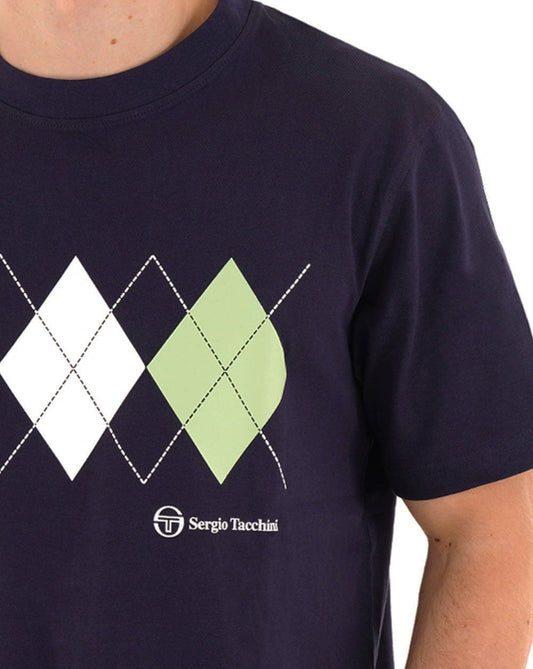 Sergio Tacchini Sergio Tacchini Diamond T Shirt Navy / Green