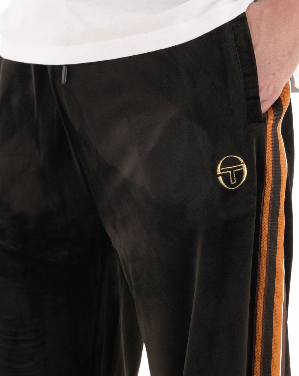 Sergio Tacchini Gabiano Velour Track Pants Black