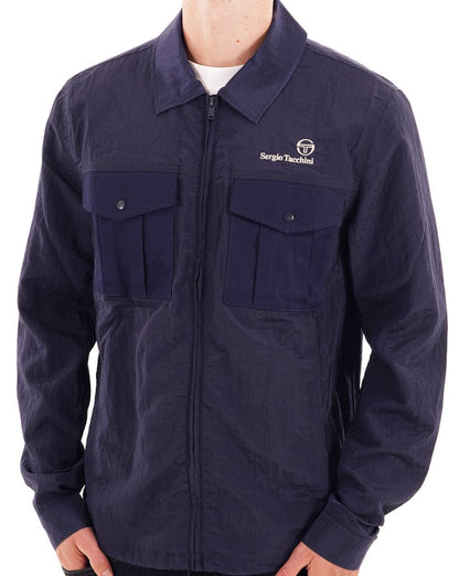 Sergio Tacchini Luciano Shacket Navy Blue