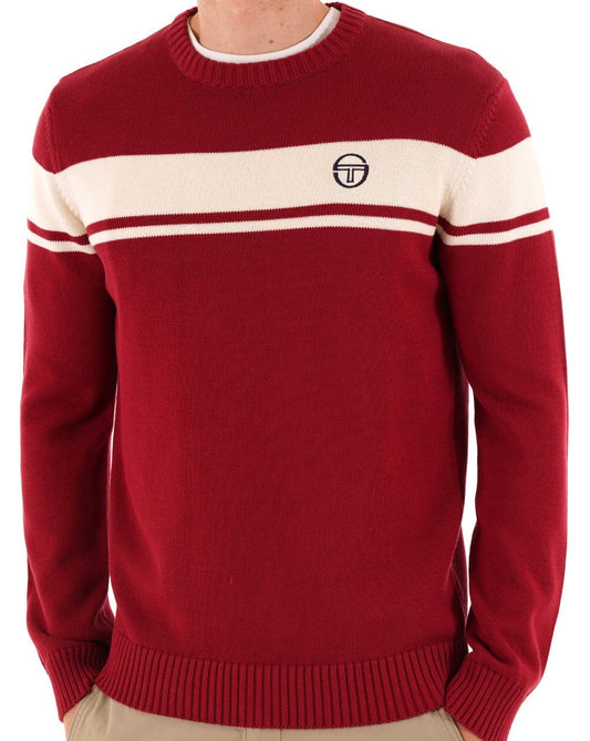 Sergio Tacchini Sergio Tacchini Masters Crew Knit Burgundy