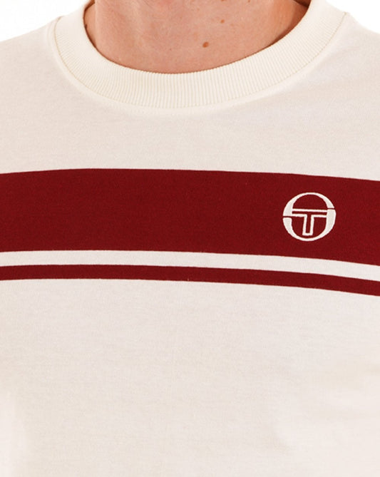 Sergio Tacchini Sergio Tacchini Masters LS T Shirt Gardenia Deep Red