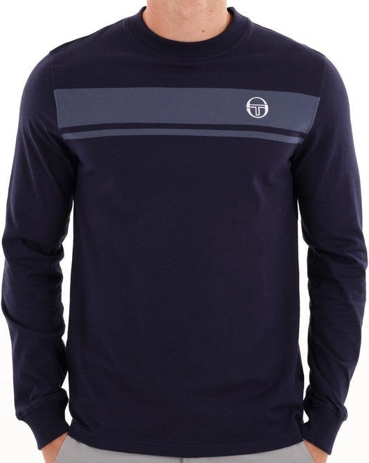 Sergio Tacchini Sergio Tacchini Masters LS T Shirt Navy Vintage Indigo