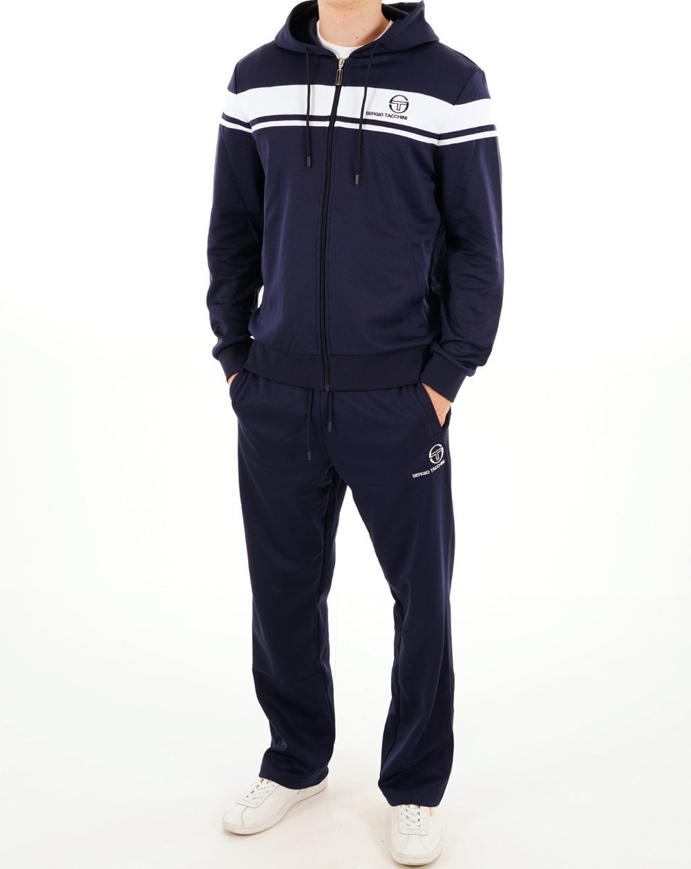 Sergio Tacchini Masters Straight Leg Track Pant Navy Blue