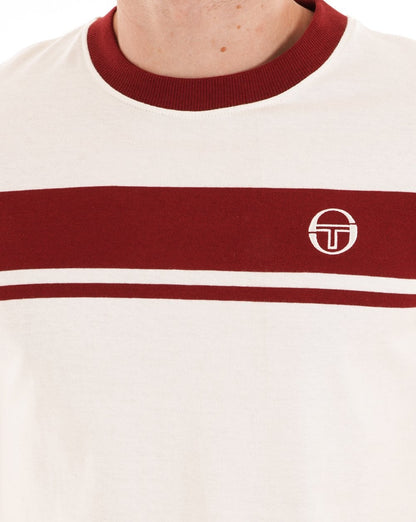 Sergio Tacchini Masters T Shirt Gardenia Deep Red