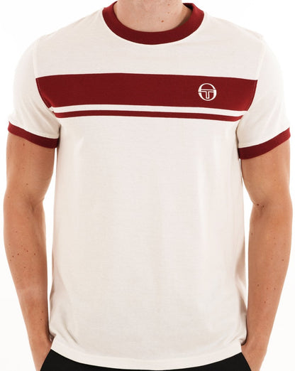 Sergio Tacchini Masters T Shirt Gardenia Deep Red