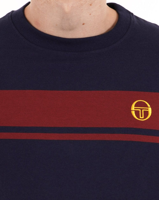 Sergio Tacchini Sergio Tacchini Masters T Shirt Navy Blue/Deep Red