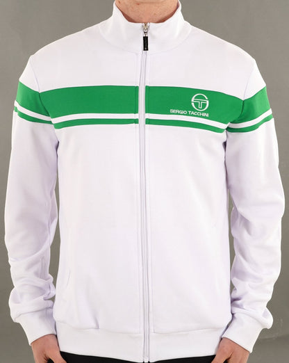 Sergio Tacchini Masters Track Top White / Fern Green