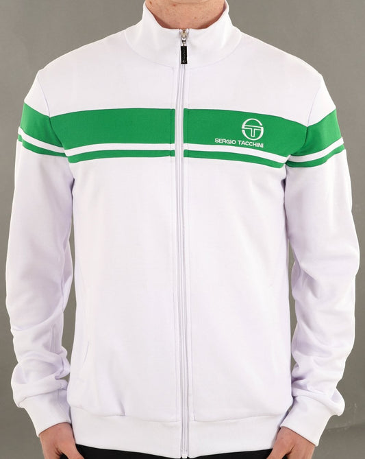 Sergio Tacchini Sergio Tacchini Masters Track Top White / Fern Green